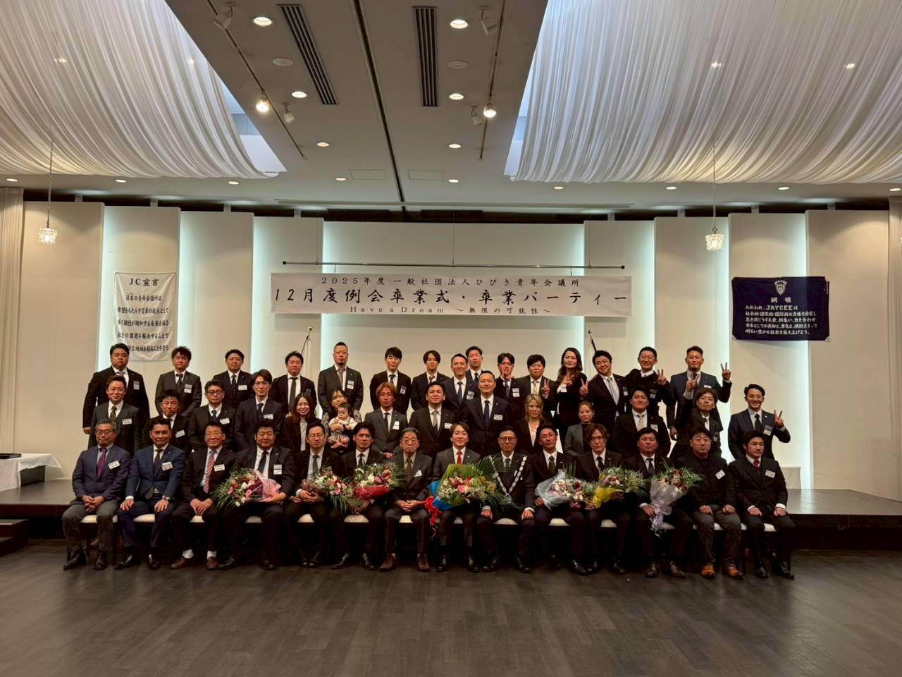 １２月度例会卒業・卒業パーティーを開催いたしました。